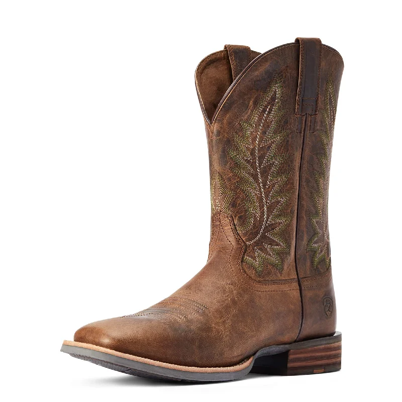 ARIAT MEN'S RIDIN' HIGH WESTERN BOOTS - BROAD SQUARE TOE 10042468