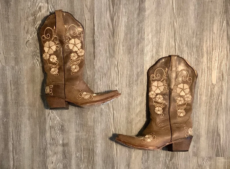 Boots Western By Clothes Mentor In Brown, Size: 8