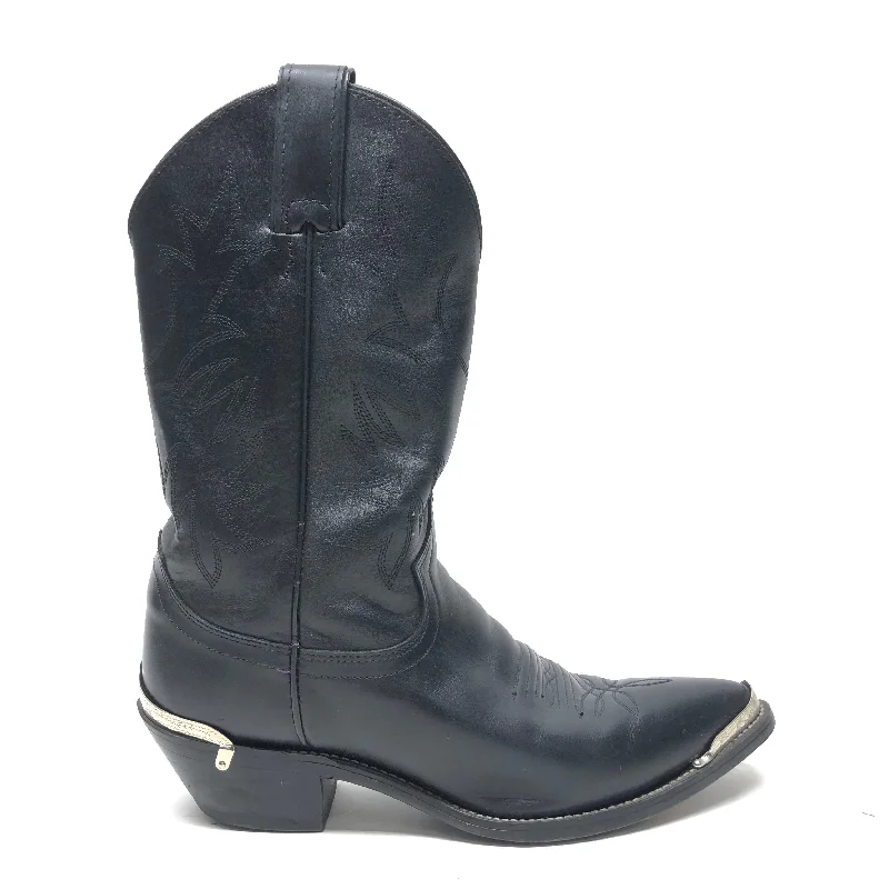 Boots Western By Justin In Black, Size: 7.5