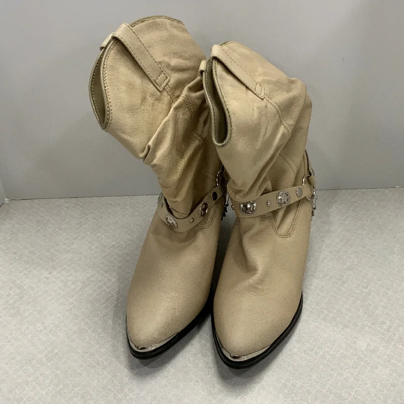 Cream Boots Western Dingo, Size 9.5