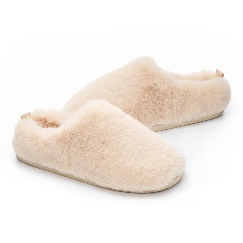 Ariana - Luxury Faux Fur Mule Slipper - Gingerbread