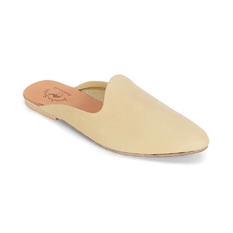 Nihi -  Pointed Toe Leather Mule | Natural