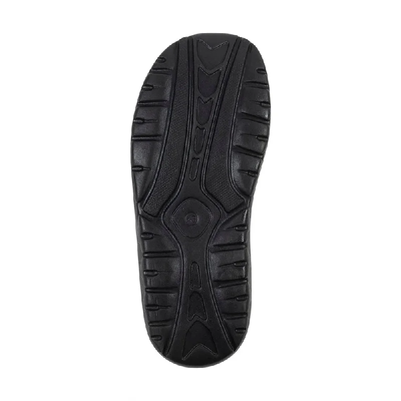 Sawyer - Leather Clog-Toe Sandal | Black Nubuck