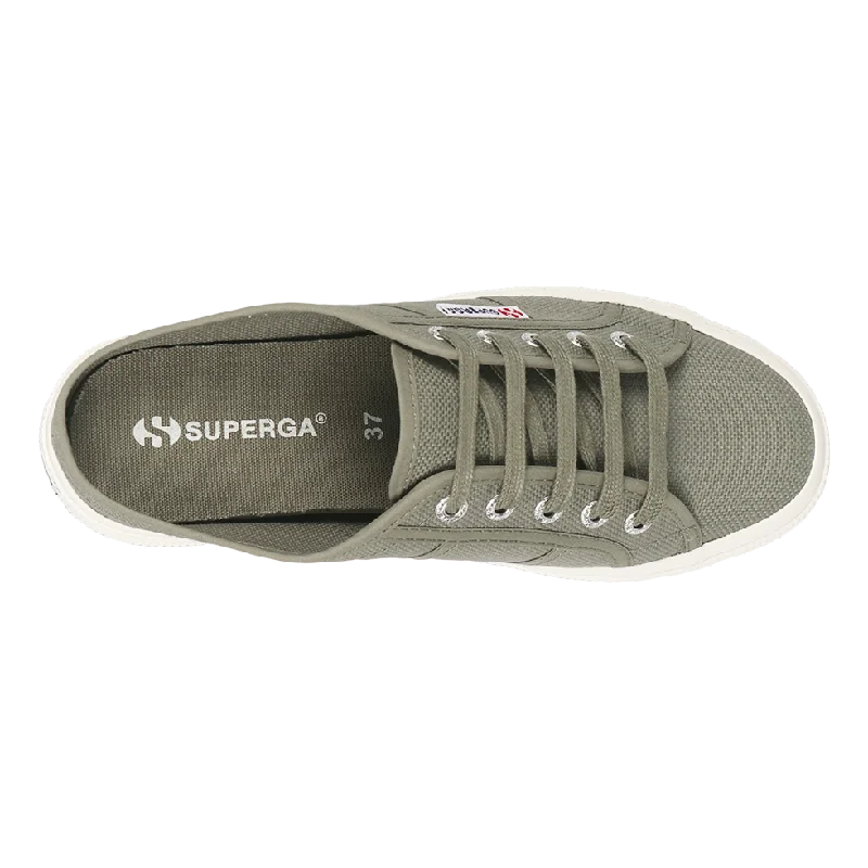 Superga 2402 Mule Green Safari Full Avorio