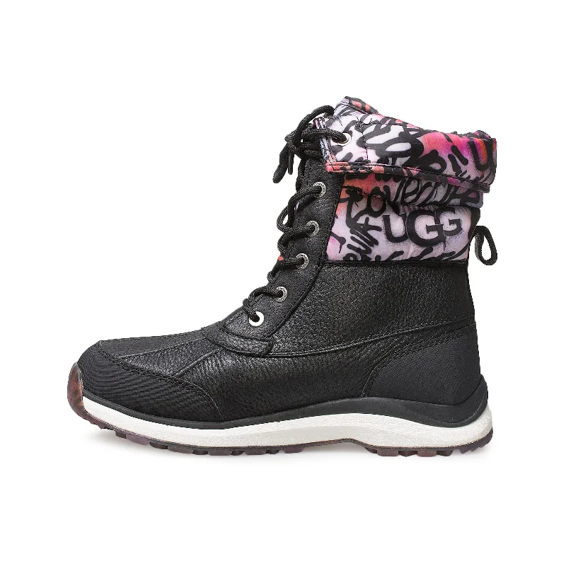 UGG Adirondack III Graffiti Black Boots - Women's