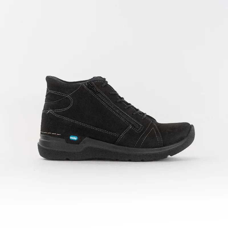 Wolky Why (Women's) - Black Nubuck Leather