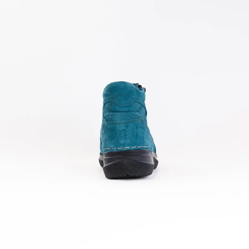 Wolky Why (Women's) - Petrol Nubuck Leather