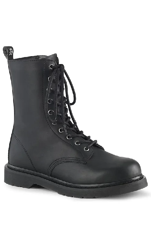 BOLT-200 Black Lace Up Boots