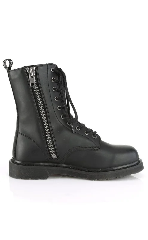 BOLT-200 Black Lace Up Boots