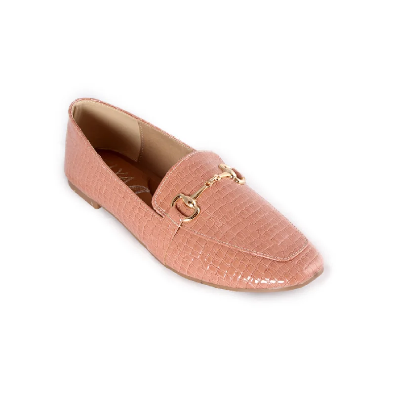 ""casual women shoes (100 % genuine leather) with metal buckle/ beige "" -8304