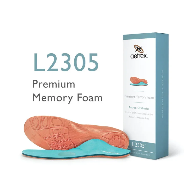 Mens Premium Memory Foam Orthotics with Metatarsal Support