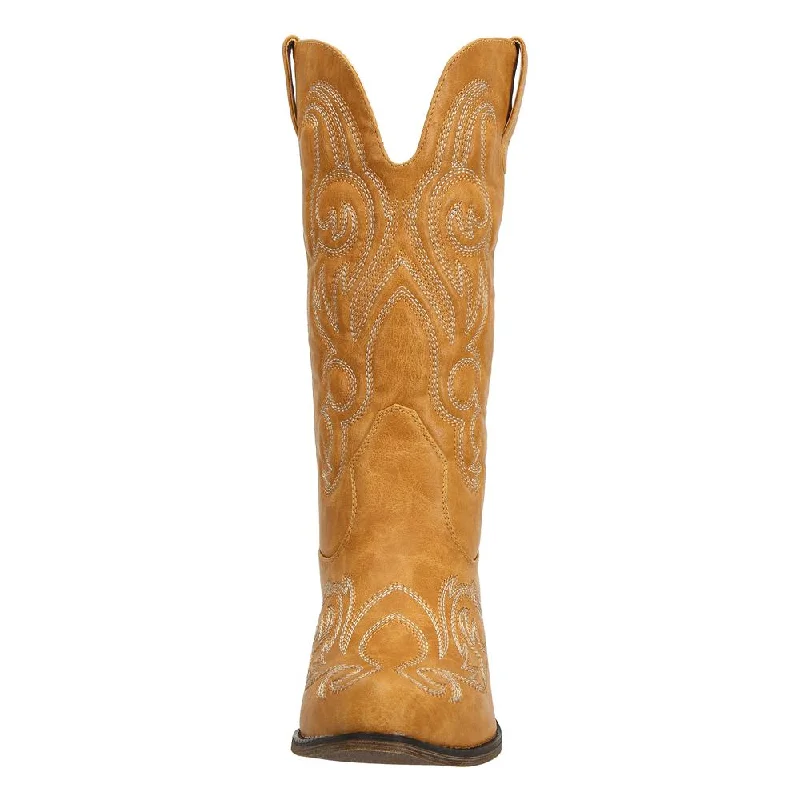 SheSole Pointed Toe Womens Cowboy Boots Tan