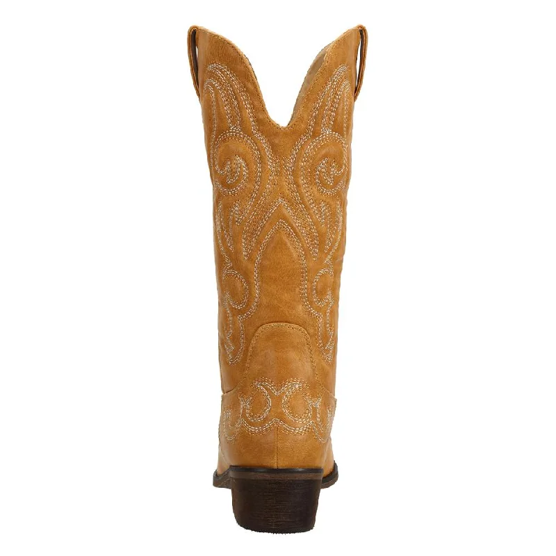 SheSole Pointed Toe Womens Cowboy Boots Tan