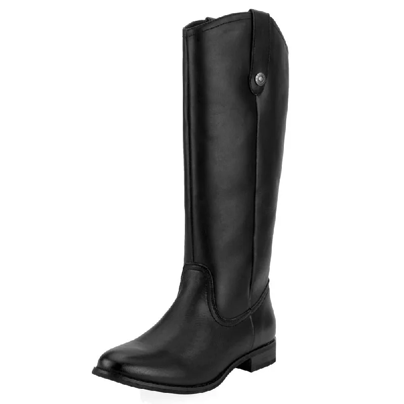 SheSole Western Knee High Riding Boots Black