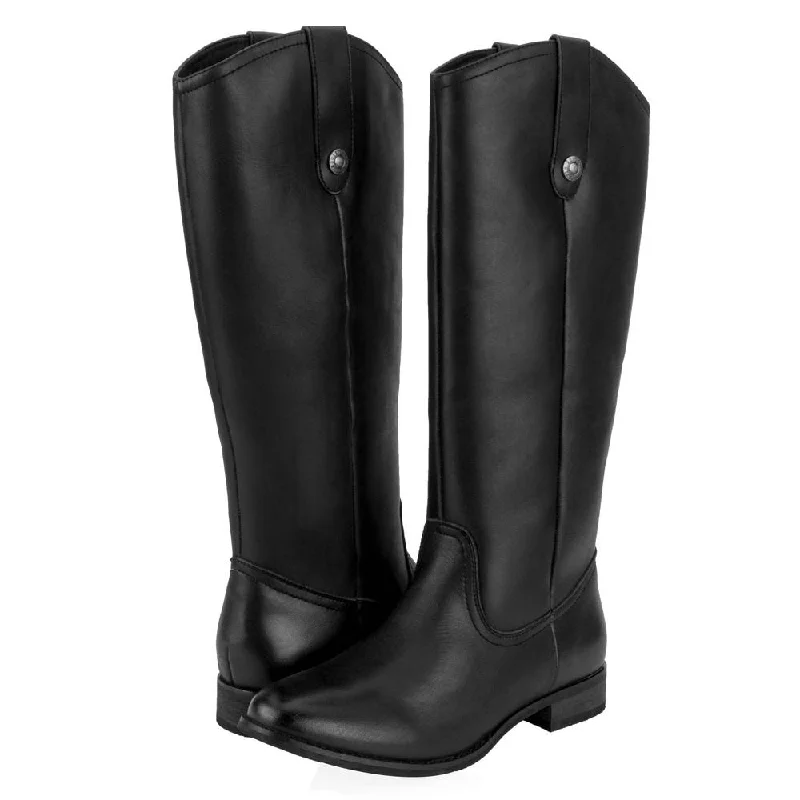 SheSole Western Knee High Riding Boots Black