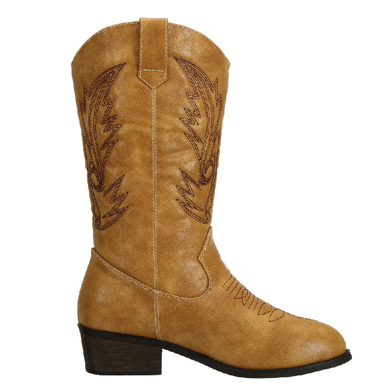 Womens Cowboy Boots Round Toe