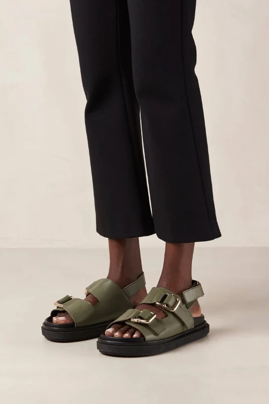 ALOHAS | Harper Leather Sandals - Olive