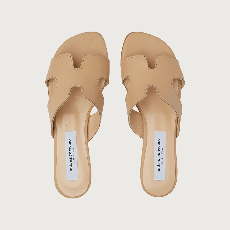 H-SANDAL CAMEL LEATHER