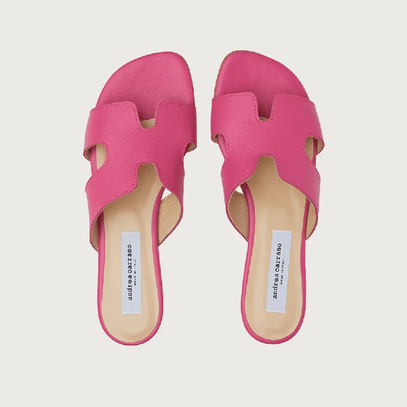 H-SANDAL HOT PINK LEATHER