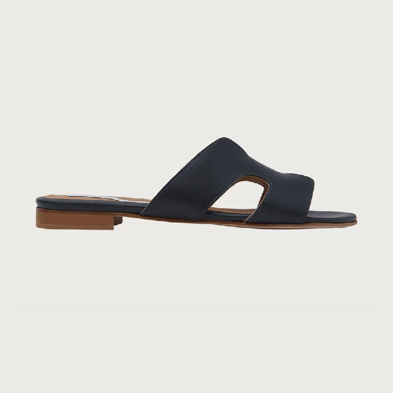 H-SANDAL NAVY LEATHER