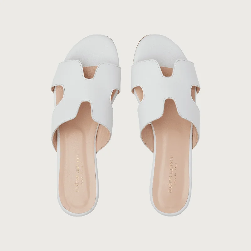 H-SANDAL WHITE LEATHER