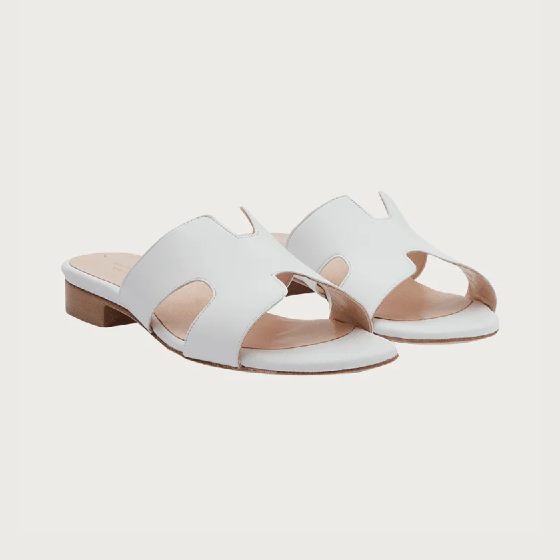 H-SANDAL WHITE LEATHER