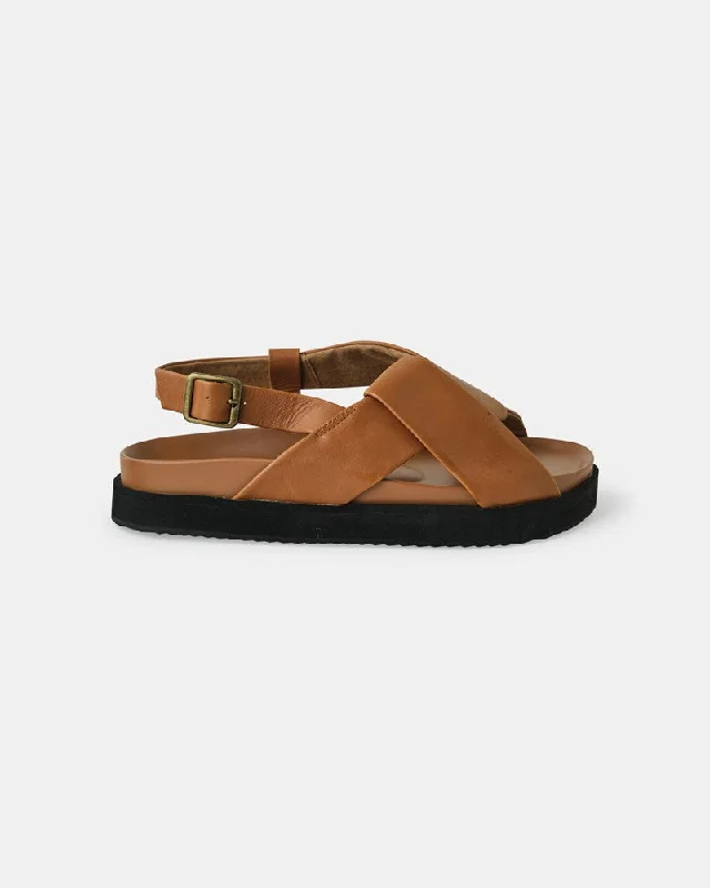 Mya Leather Sandal - Tan