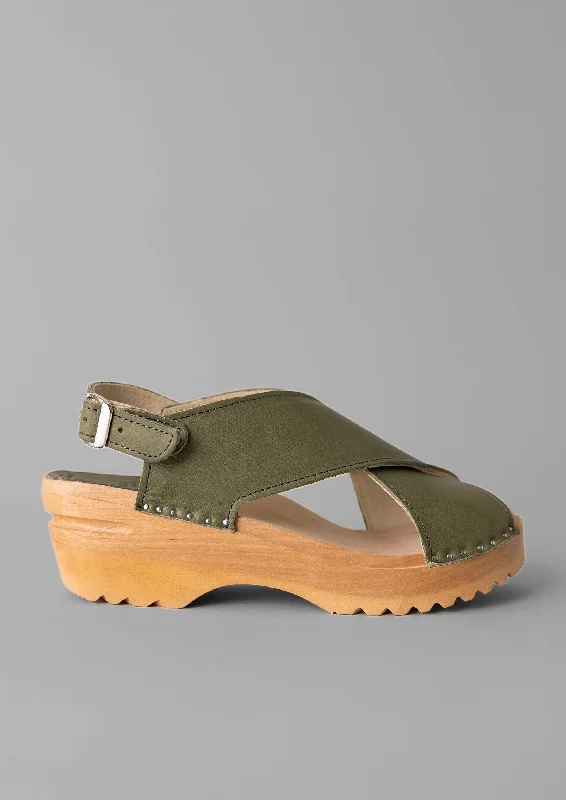 Troentorp Leather Clog Sandals | Agave