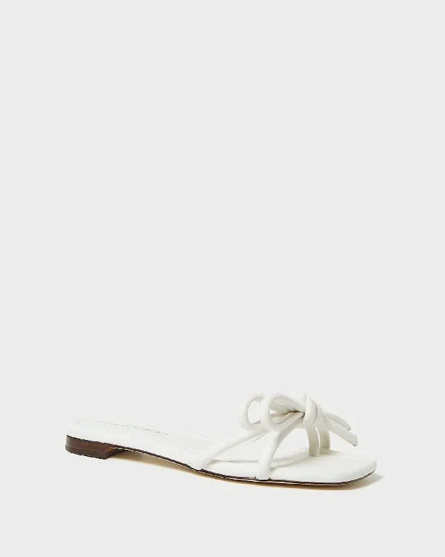 Hadley White Bow Sandal