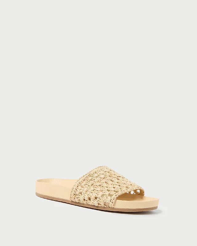 Henri Natural Crochet Leather Sandal