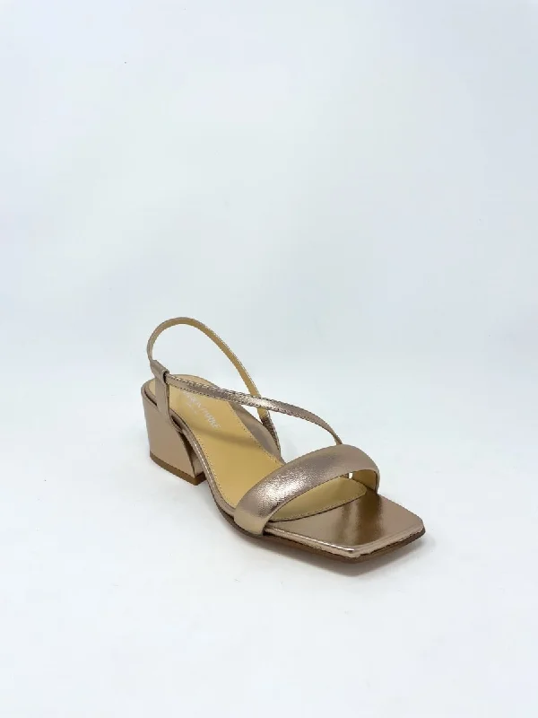 Jenna 60 Block Heel in Powder Metallic