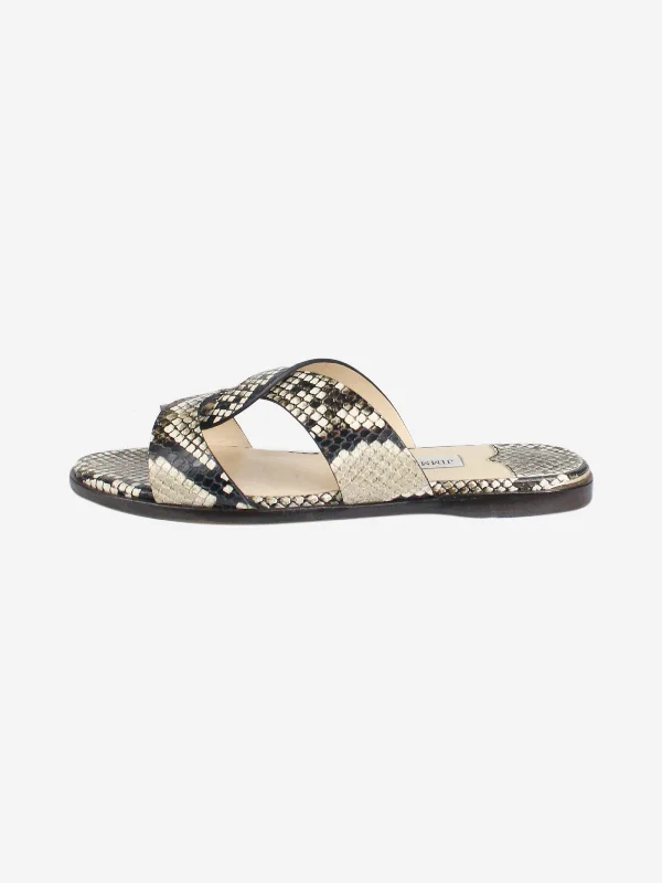 Multicolour Atia snakeskin sandals - size EU 37