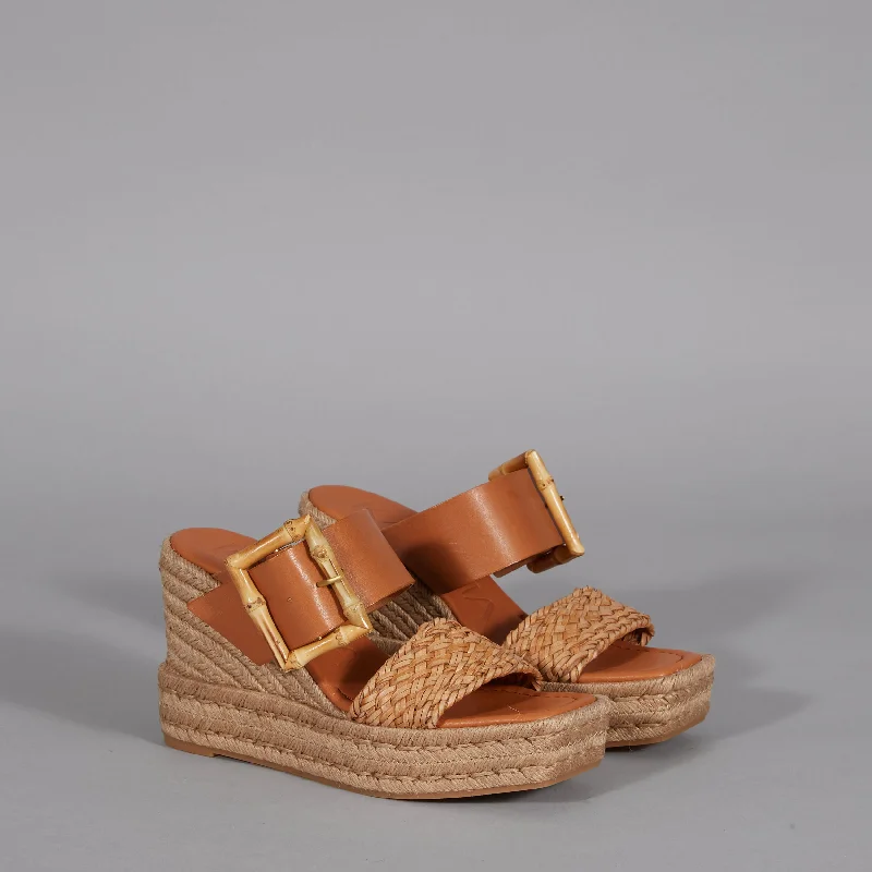 Kanna Natural Bamboo Buckle Wedge