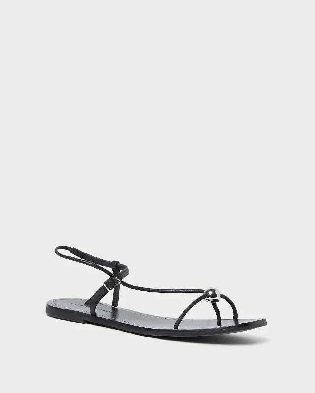 Lara Black Leather Sandal