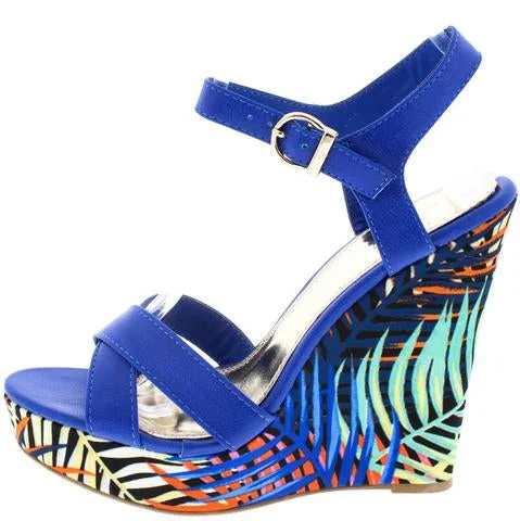 ISLAND GIRL BLUE WEDGES