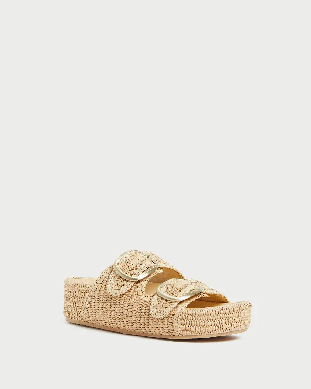 Theo Natural Straw Footbed Sandal