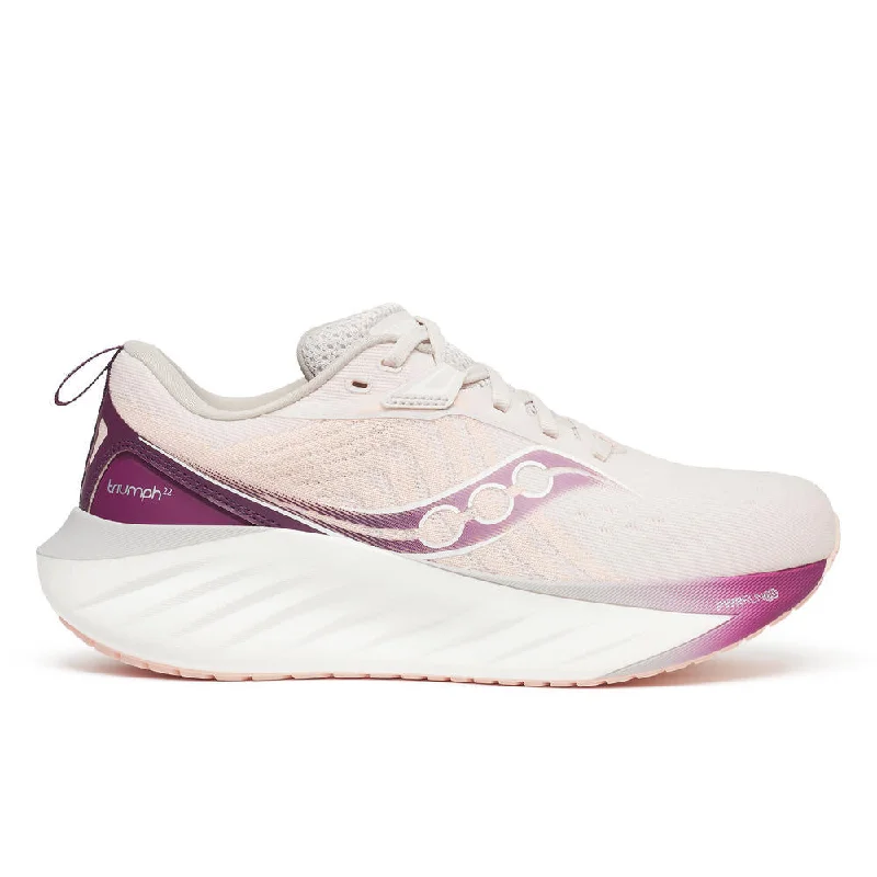 Women's Saucony Triumph 22 Moon/Eggplant Trainers