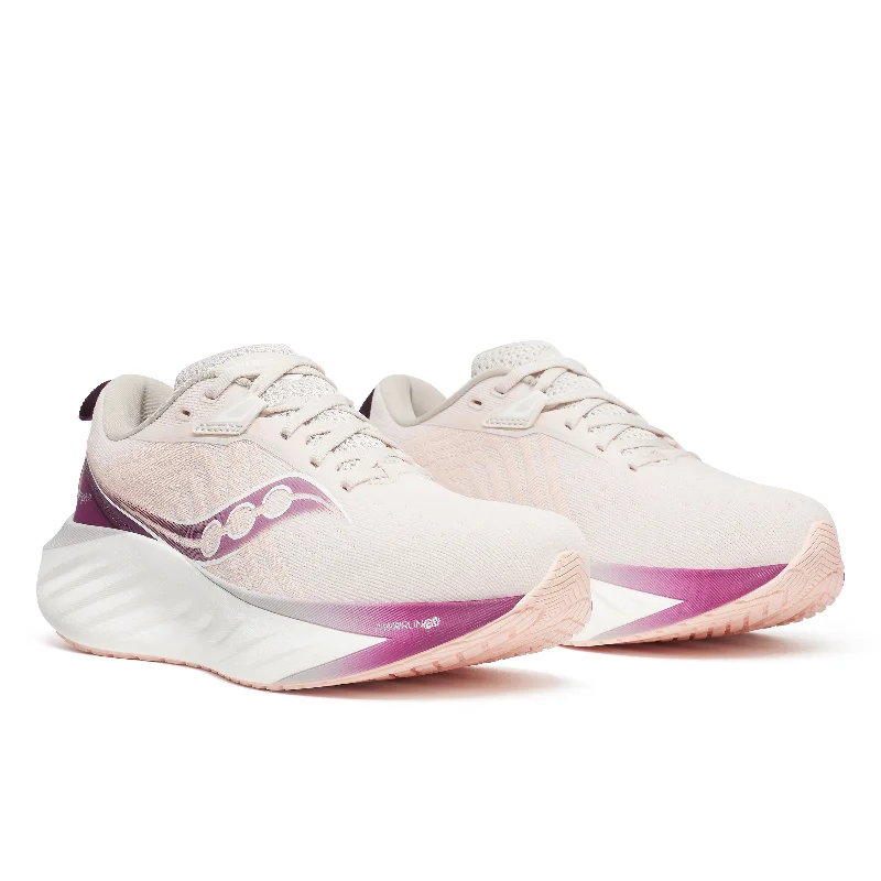 Women's Saucony Triumph 22 Moon/Eggplant Trainers