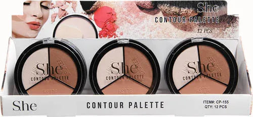 SHE MAKEUP- CONTOUR PALETTE- (12PCS DISP)