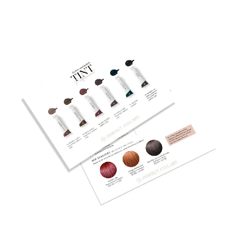 Hybrid Brow & Lash Tint Color Chart