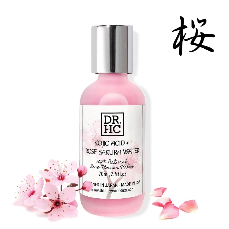 DR.HC Kojic Acid + Rose Sakura Water (70~120ml, 2.4~4.0fl.oz.) (Skin brightening, Anti-blemish, Anti-scar, Skin recovery...)