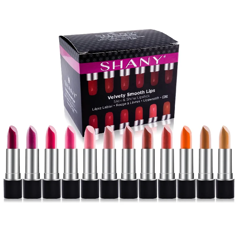 Slick & Shine Lipstick Set - 12 color Long Lasting & Moisturizing