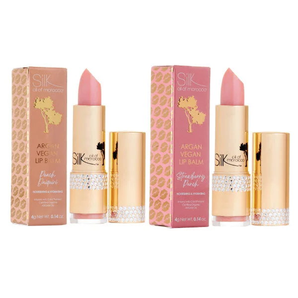 Argan Lip Balm - Mixed Duos - Peach Daiquiri - Strawberry Punch - Value Pack