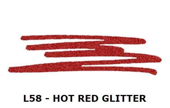 Nabi Lip Liner HOT RED GLITTER LL58