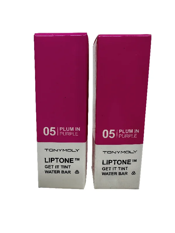 TonyMoly Liptone Get it Tint Water Bar 05 Plum in Purple 0.11 OZ Set of 2