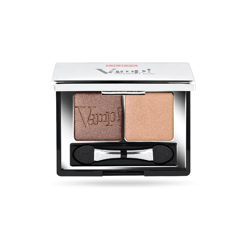 Vamp! Compact Duo Eyeshadow - 004 Bronze Amber by Pupa Milano for Women - 0.078 oz Eye Shadow