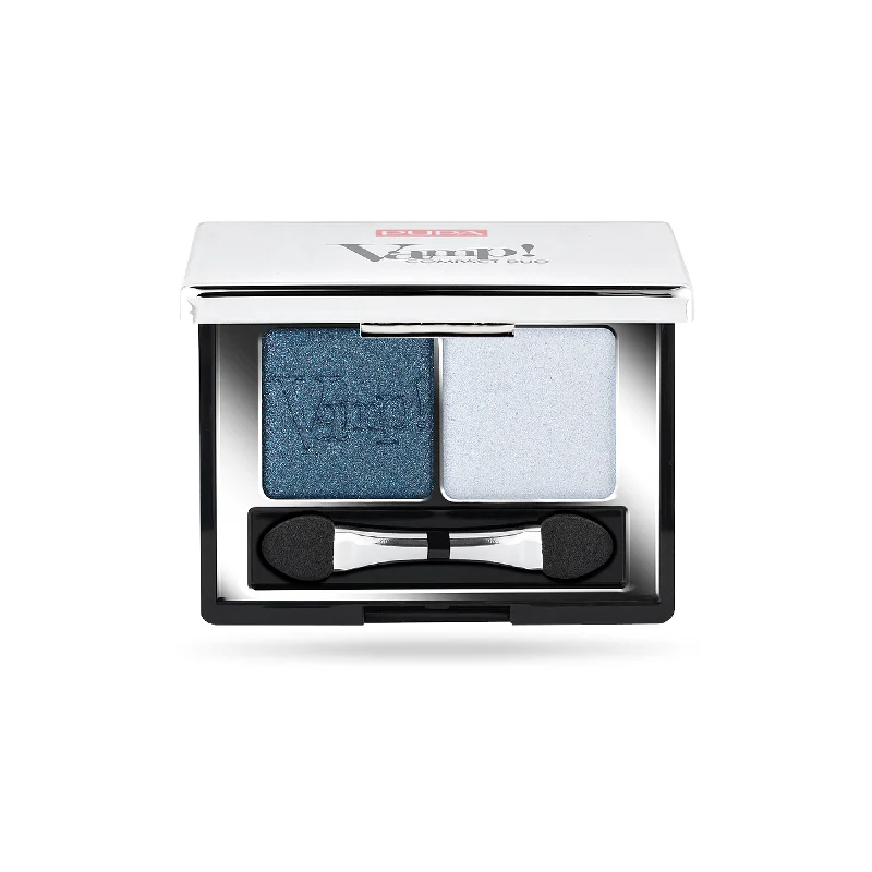 Vamp! Compact Duo Eyeshadow - 012 Magnetic Blue by Pupa Milano for Women - 0.078 oz Eye Shadow