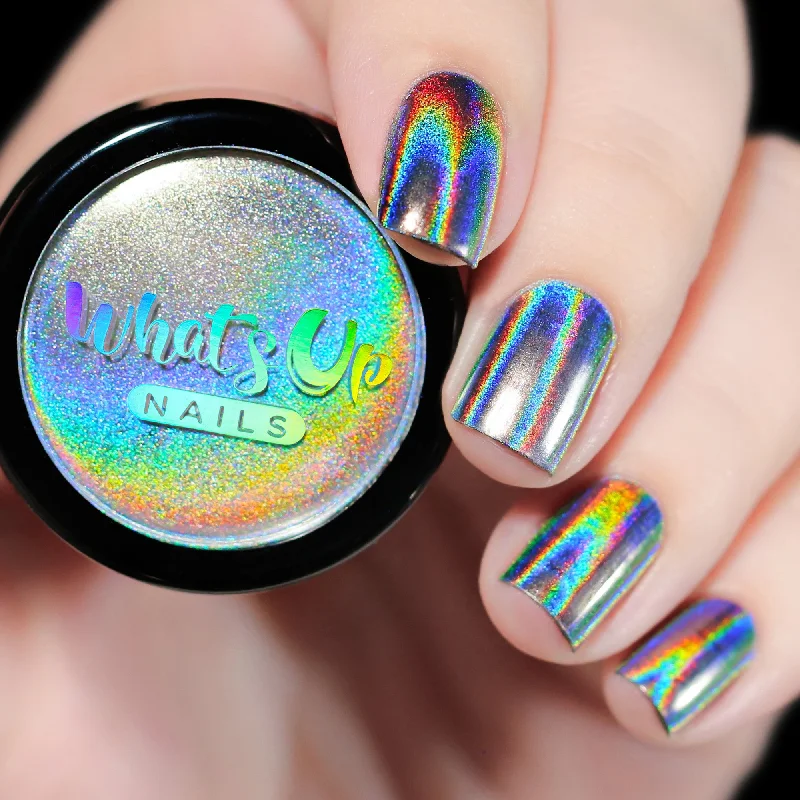 Whats Up Nails - Holographic Chrome Powder